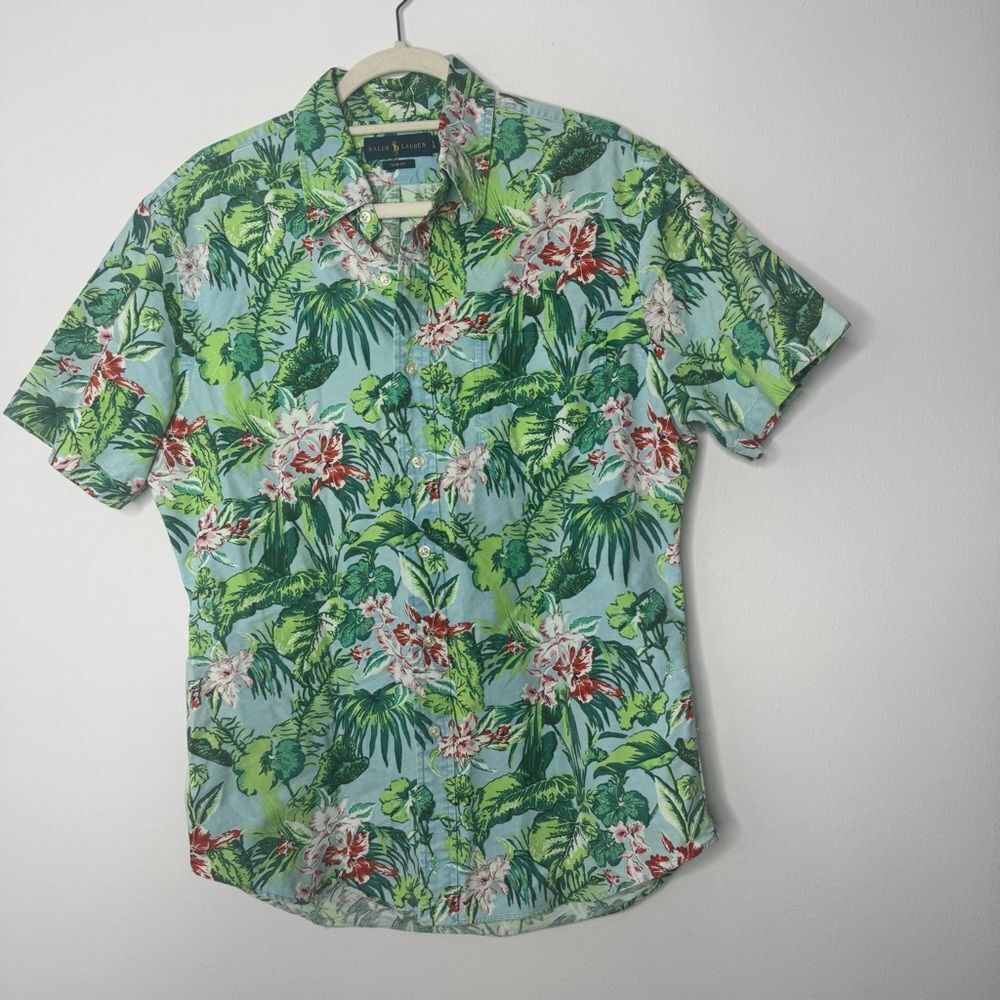 Ralph Lauren Hawaiian print button down shirt size large